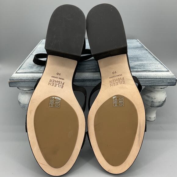 NEW Eileen Fisher Women’s Noni D’Orsay Sandals Black Size 10 - Picture 8 of 10